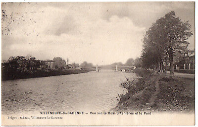 CPA 92-villeneuve la Garenne (Hauts de seine) - vue sur le quai d' Asnieres and