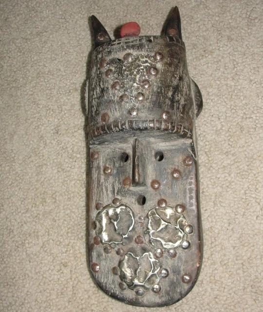 Old Ancient African Art Toma Scarecrow Owl Mask Loma Landai Guinea Art Antique