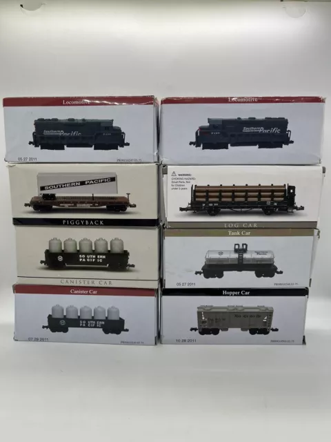 Vtg Readers Digest SOUTHERN PACIFIC Mini TRAIN Lot Of 8 Train Cars PLEASE READ