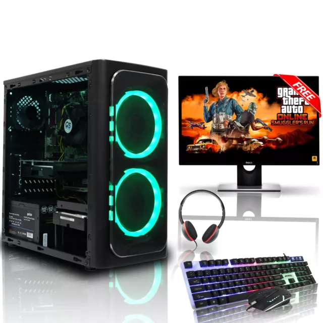 Gaming PC Bundle i7 i5 i3 Desktop Gaming Computer PC 16GB RAM RTX 3050 Windows10