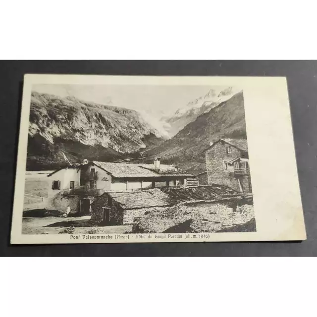 Cartolina Pont Valsavaranche (Aosta) - Hotel du Grand Paradis