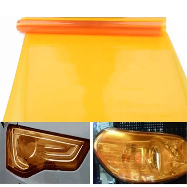 Custom Fit Amber Orange Car Tint Film 12x48 Inches for Headlights Tail Lights