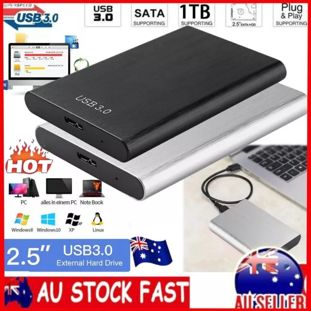 External Hard Drive 1TB Portable 2.5" USB 3.0 SATA Hard Drive Storage PC Laptop~