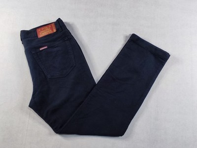 CARRERA da Uomo Pantaloni Chino DRITTA W36 L32 BLU NAVY COTONE NS02 