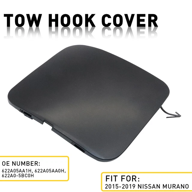AUXITO Front Tow Hook Cover For Nissan Murano 2015-2019 – Black Plastic Cap 622A05AA1H