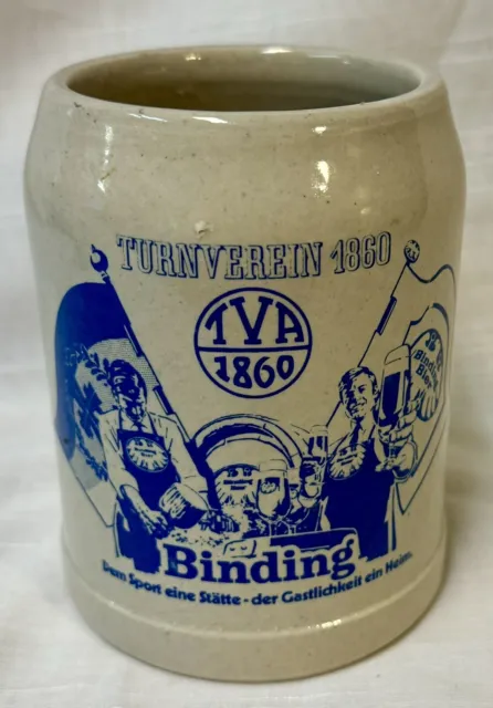 Vintage BINDING Turnverein 1860 Germany 0.5 Liter 5” Beer Stein Mug