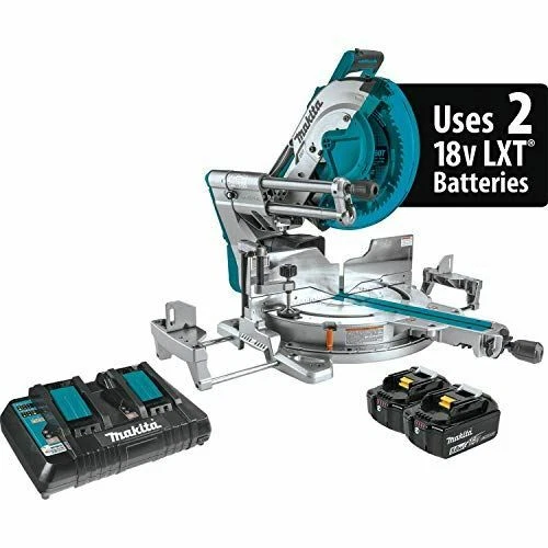 Makita XSL08PT 18V x2 LXT Lithium-Ion (36V) Brushless Cordless 12" Dual-Bevel Sl Makita XSL08PT 18V x2 LXT Lithium-Ion (36V) Brushless Cordless 12" Dual-Bevel Sl