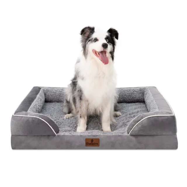 SheSpire Jumbo Orthopedic Dog Bed Large Pet Dog Bolster Sofa Bed Removable Cover 3