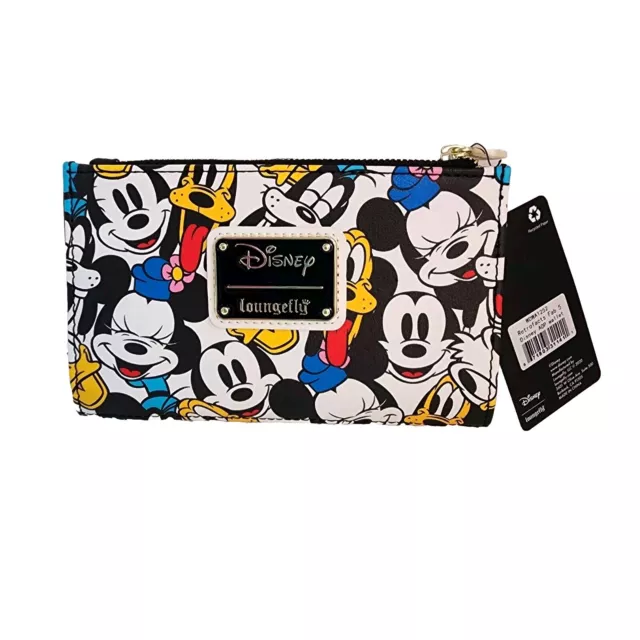 Loungefly Disney Retro Mickey Fab 5 All Over Print Wallet Medium New with Tags