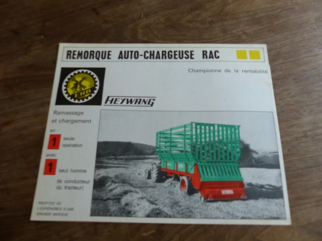 catalogue prospectus remorque agricole : petit lot BIEBER semi portée