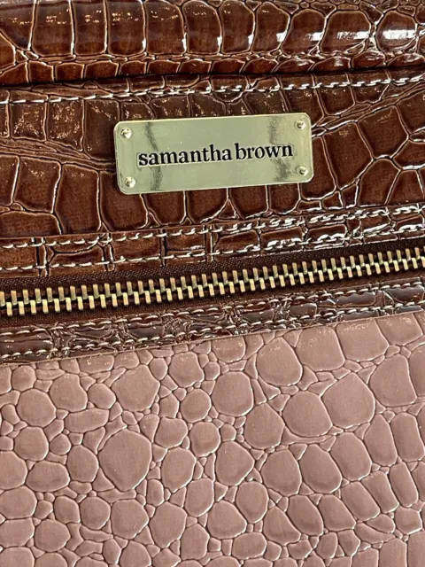 Samantha Brown Croco-Embossed Dowel Travel Bag (Mauve) RARE Old Stock 2