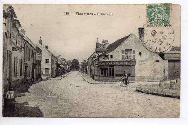 FLEURINES Oise CPA 60 la boulangerie de la grande rue