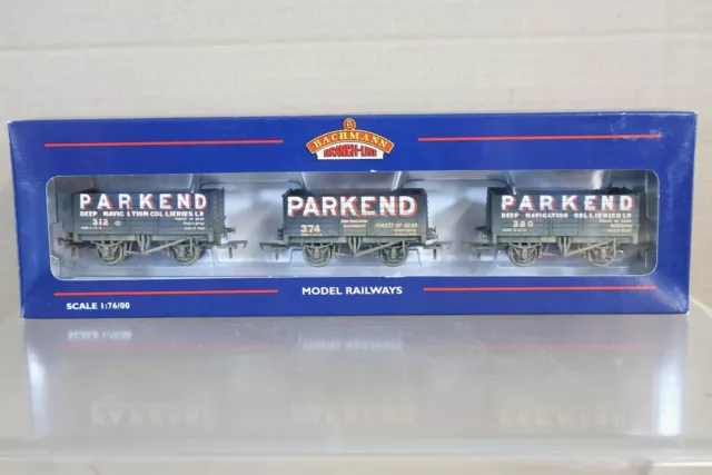 BACHMANN 37-075J WEATHERED PARKEND 7 PLANK END DOOR WAGON SET MINT BOXED oi