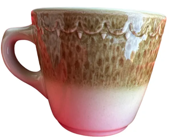Syracuse China Econo Rim Brown Fading Color Mug Coffee Cup Tea