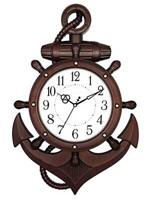 Decorative Retro Anchor and Ship Steering Shape Wall Clock
