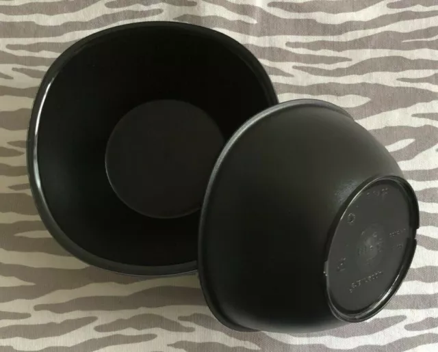 Tupperware Legacy Pinch Cereal Bowls Set of 4 Black 13oz New