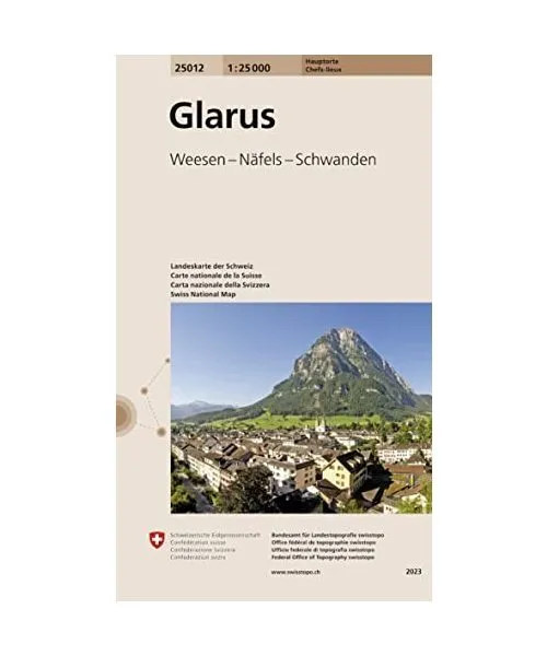 Swisstopo 1 : 25 000 Glarus: Weesen - Näfels - Schwanden