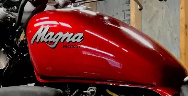 Honda Shadow Spirit tank decals set in black chrome red - Moto