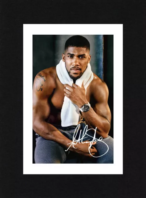 8X6 Mount ANTHONY JOSHUA Signed Autograph PHOTO Gift Boxing Print Ready to Frame