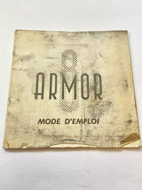 MODE D'EMPLOI PHOTO CINEMA CAMERA ARMOR film double 8
