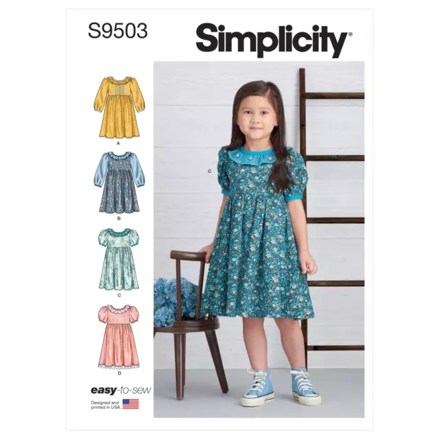 SIMPLICITY Nähmuster S9503 KINDER Kleider