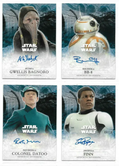 Star Wars : The Force Awakens Autograph Card Selection NM Topps