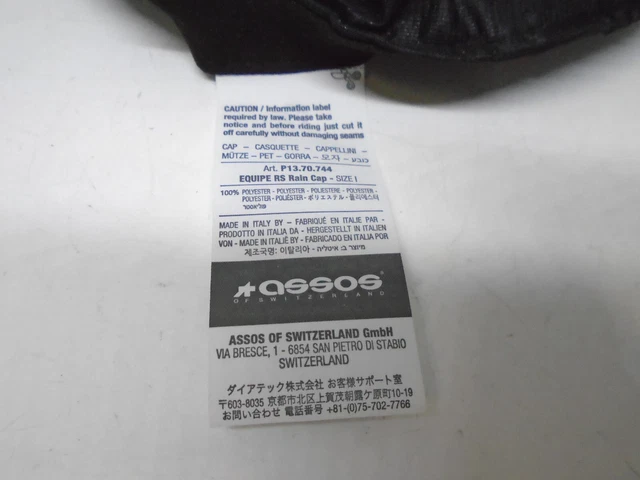 Assos Rain Cycling Cap Size I BLACK SERIES ~ 6