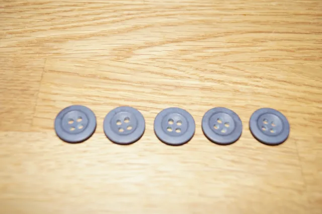 Knöpfe in blau Vierlochknopf - matt – NEU- 17 mm 5 Stk. f. Hosen