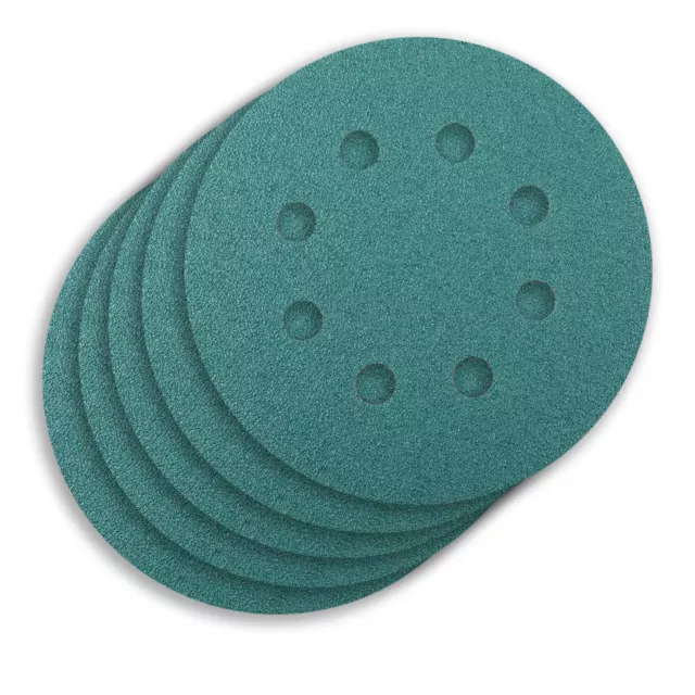 5 In 8 Hole Hook Loop Wet Dry 60-2000 Grits Sanding Disc Sandpaper Green Orbital 3