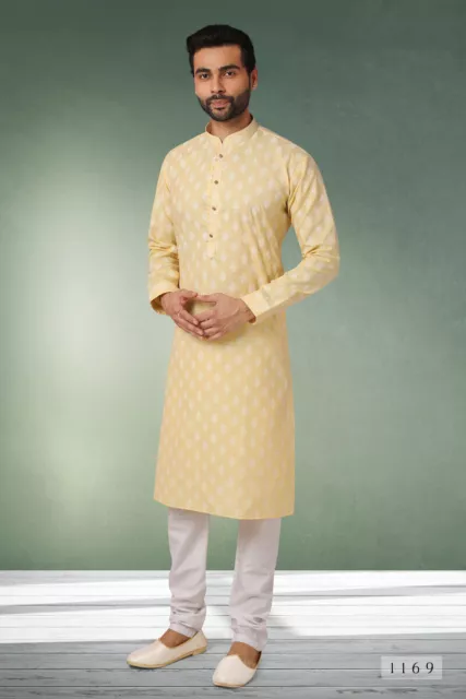 Indian Mens Designer Traditional Party Festival Handloom Cotton Kurta Payjama