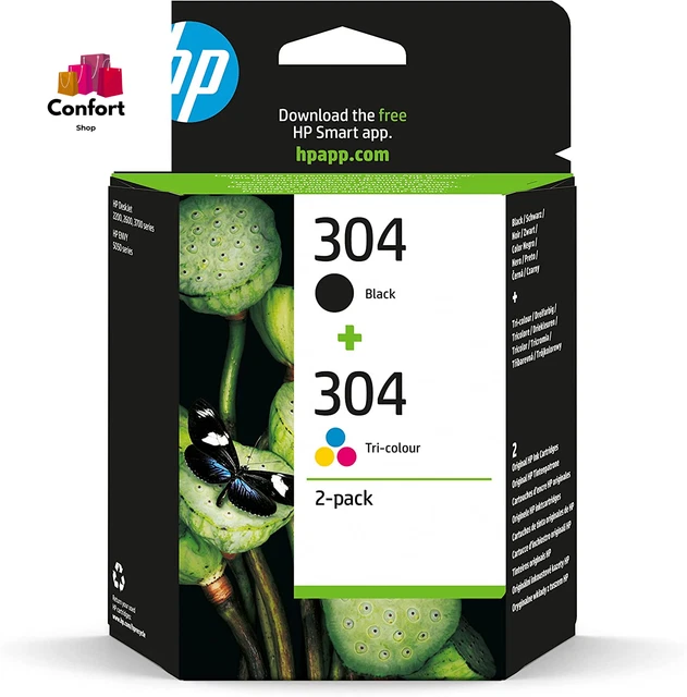 2 Cartucce Originale  Nero E Tricromia 3JB05AE Compatibili con HP DeskJet