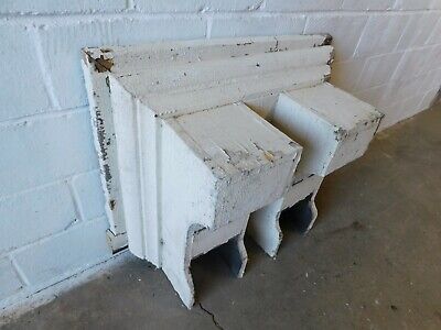 1800's Antique Wooden Double CORBEL / Bracket White VICTORIAN Style Large ORNATE
