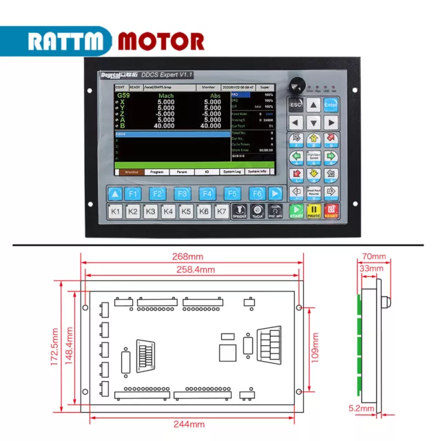 「EU」CNC 4 AXIS Motion Offline Controller System PLC + MPG Handwheel  DDCS EXPERT 2