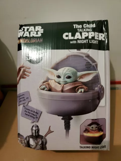 New Disney Star Wars Mandalorian The Child Talking Clapper with Night Light Dmg