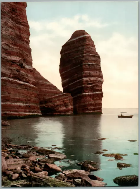 Helgoland. Mönch und Predigerstuhl. PZ vintage photochromie, Deutschland photo