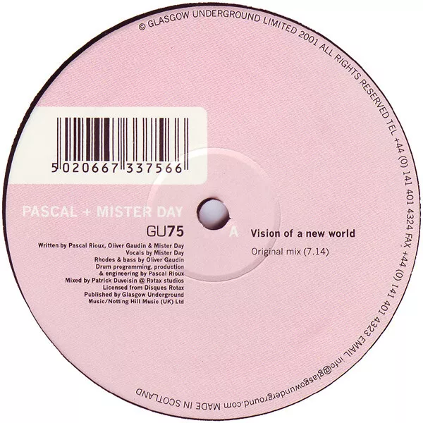 Pascal + Mister Day* - Vision Of A New World, 12", (Vinyl)