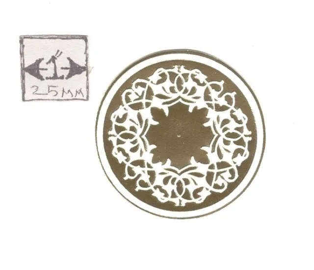 Faux Plaster Gilded Ceiling Medallion 34917 World & Model Faux 1/12 scale