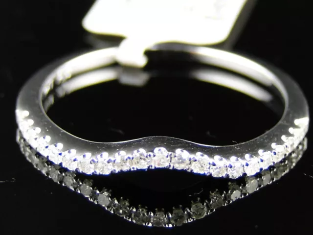 14K Ladies White Gold Engagement Wedding Bridal Band Genuine Diamond Ring