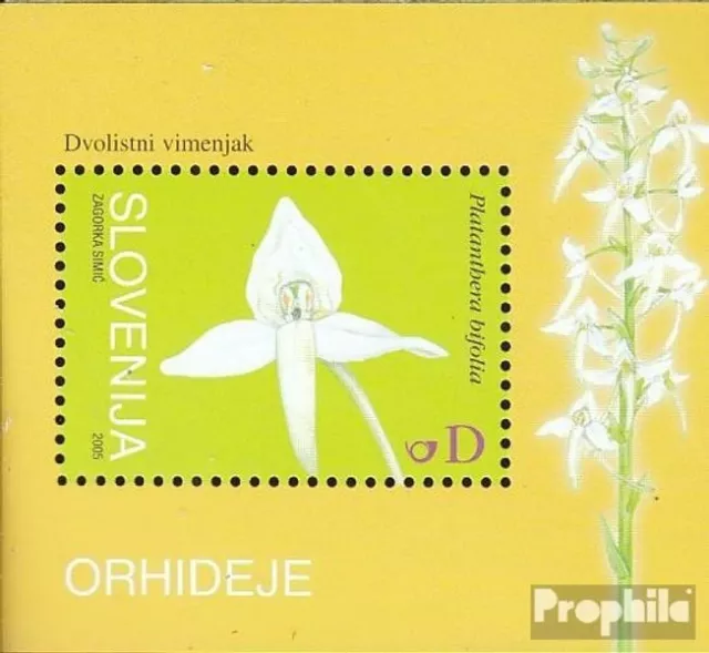 Eslovenia Bloque 25 (edición completa) usado 2005 orquídeas