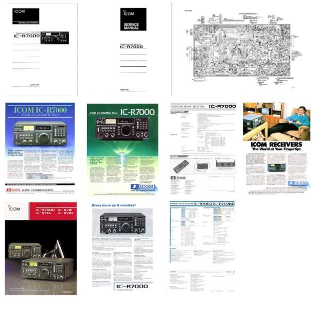 R7000 INSTRUCTION Manual + Service Manual + Color Brochure + Ads