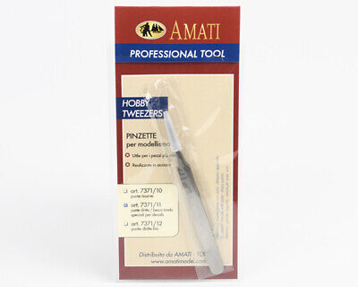 Amati Amati B7369-02 Pinzette punte ricurve modellismo 