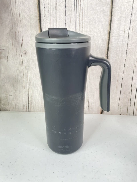 Aladdin Insulated eCycle Travel Coffee Drink Mug Cup 16 oz Black With Handel