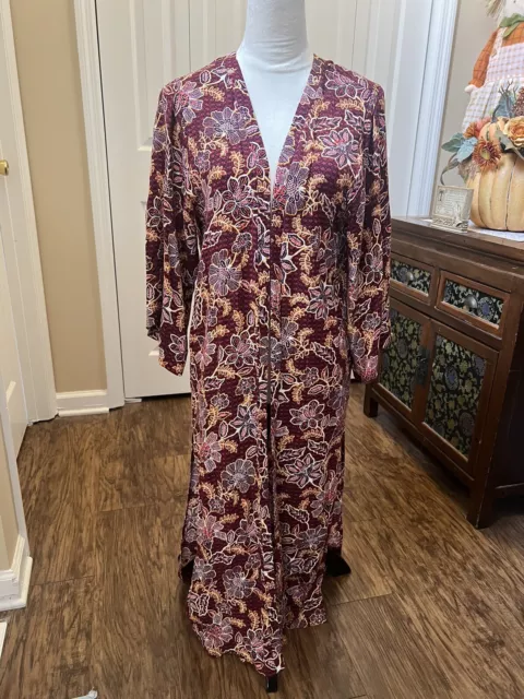 Jessica Simpson Flower Print Duster- Size Small NWOT