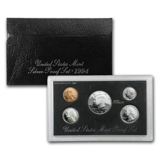 1994 United States Mint Silver Proof 5 Coin Set in OGP with COA San Fran CN000