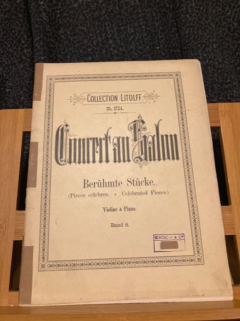 Concert au Salon pour violon et piano volume 8 partition éditions Litolff n°1724