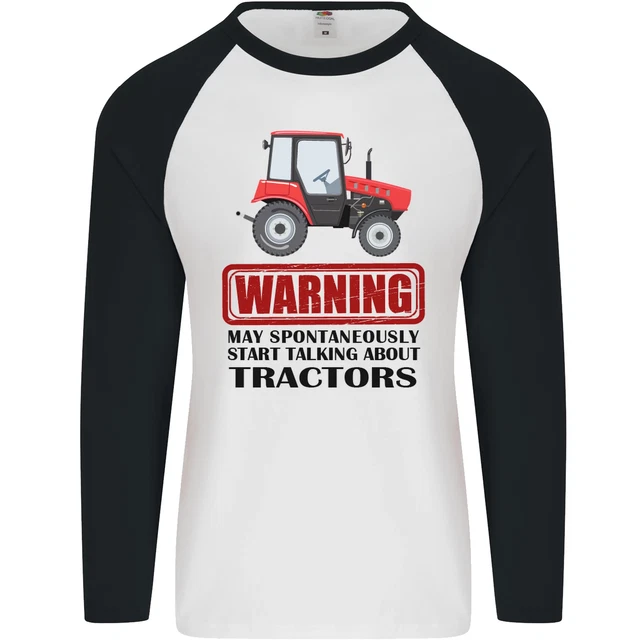 Maglietta da baseball May Talking About Tractors Funny Farmer da uomo L/S