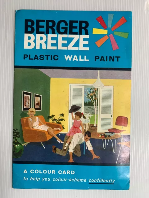 Berger Breeze Plastic Wall Paint Colour card 1960's