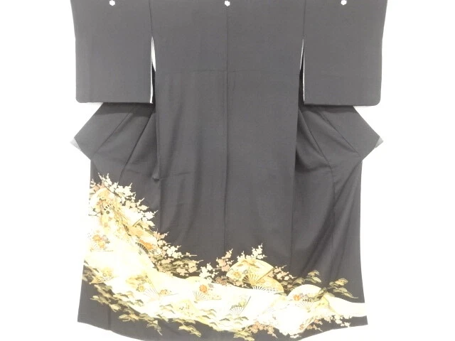 6585234: Japanese Kimono / Vintage Tomesode / Embroidery / Kinsai / Ume Blossom