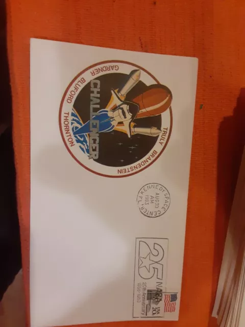 Challenger cover, Kennedy Space Center FL, 1983 ksc NASA 25th anniversary force