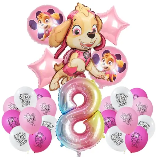 PAW PATROL BIRTHDAY Party Decoration Stella Girl Toy Gift Balloon Set 8 -  24pcs $29.99 - PicClick AU